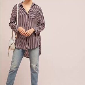 Maeve Anthropologie Adelaide Poplin Shirt size small